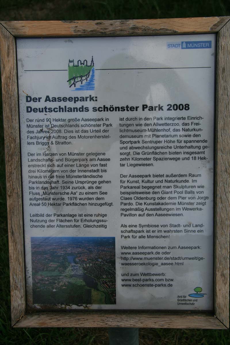 Der Aasee in Münster, Nordrhein-Westfalen