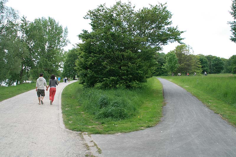 Der Aasee in Münster, Nordrhein-Westfalen