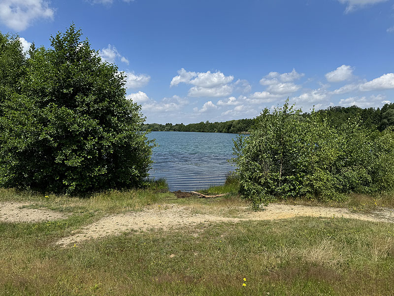Der Badesee Albrechtshainer See in Naunhof