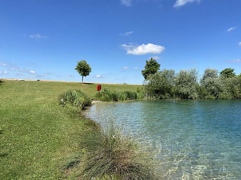 Der Badesee Bibione in Oberndorf am Lech in Bayern