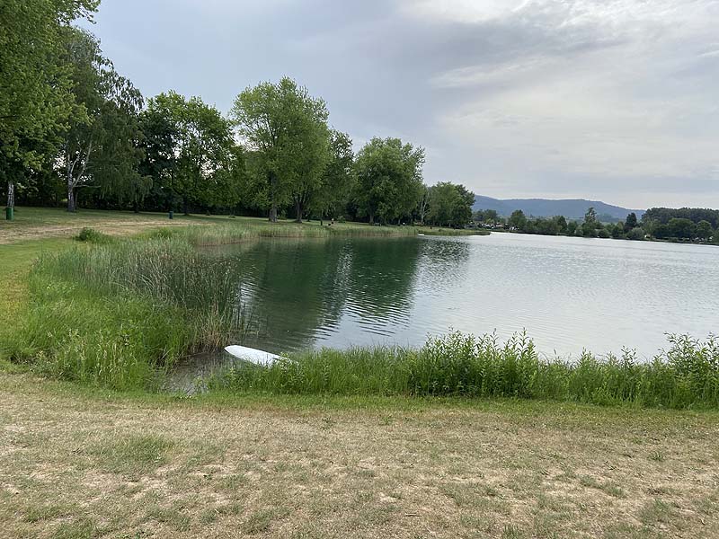 Der Badesee Baggersee Schuttern in Friesenheim in Baden-Württemberg