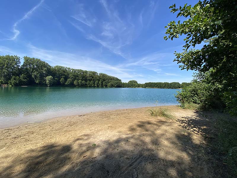 Der Baggersee Erlache in Bensheim