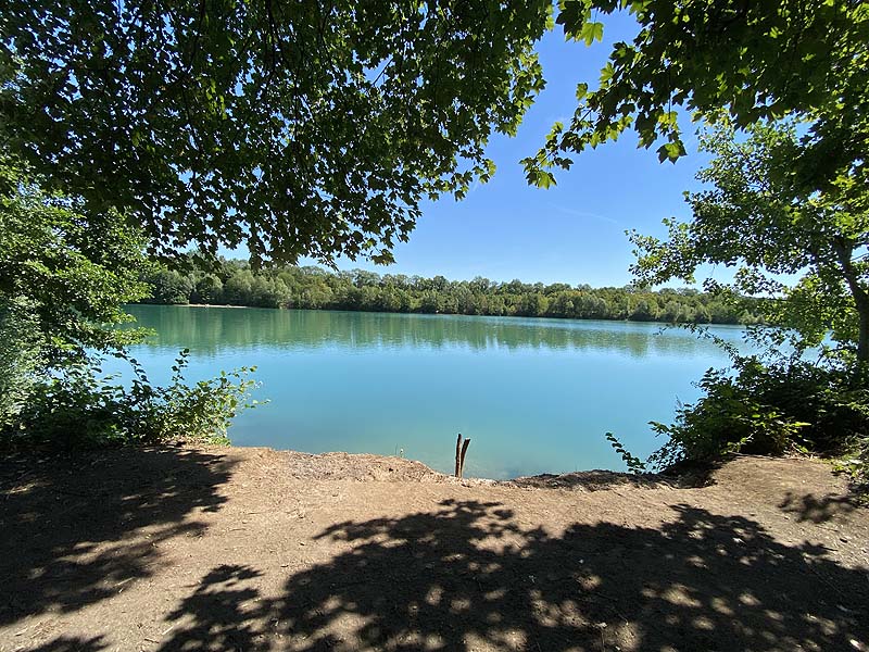 Der Baggersee Erlache in Bensheim