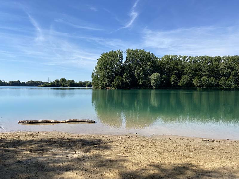 Der Baggersee Erlache in Bensheim