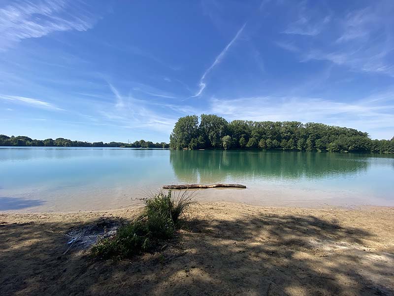 Der Baggersee Erlache in Bensheim