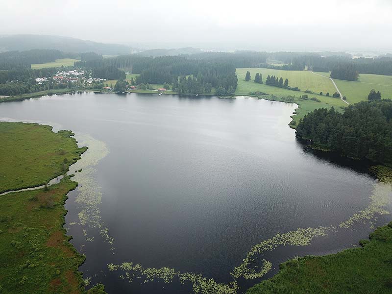 Luftaufnahme, Luftbild vom Elbsee in Aitrang