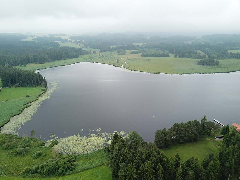 Luftaufnahme, Luftbild vom Elbsee in Aitrang