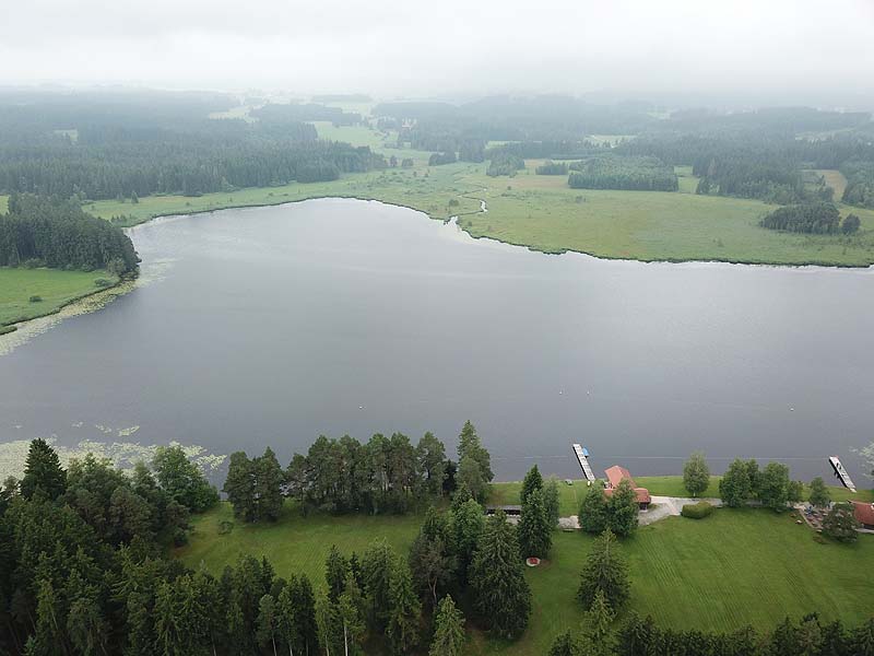 Luftaufnahme, Luftbild vom Elbsee in Aitrang