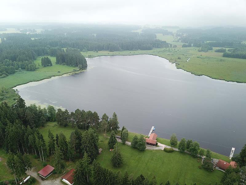 Luftaufnahme, Luftbild vom Elbsee in Aitrang