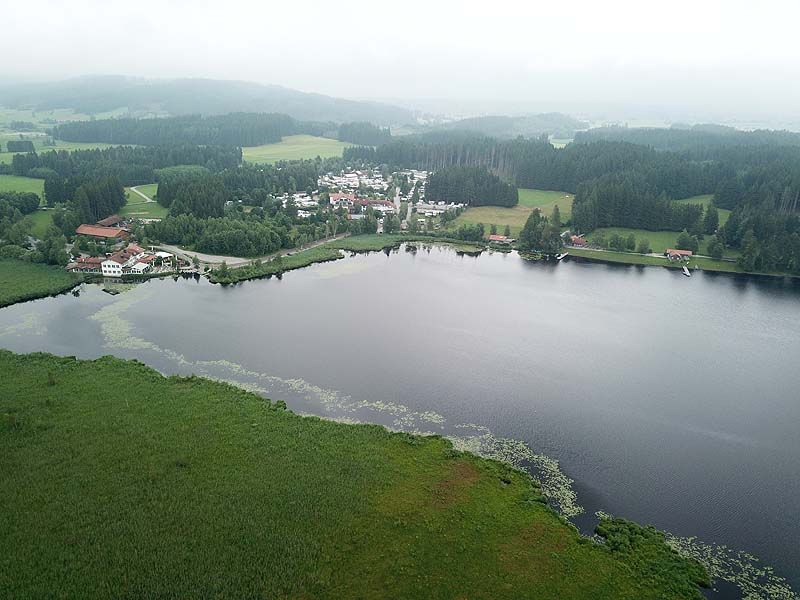 Luftaufnahme, Luftbild vom Elbsee in Aitrang
