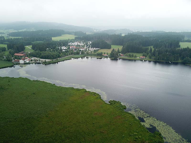 Luftaufnahme, Luftbild vom Elbsee in Aitrang