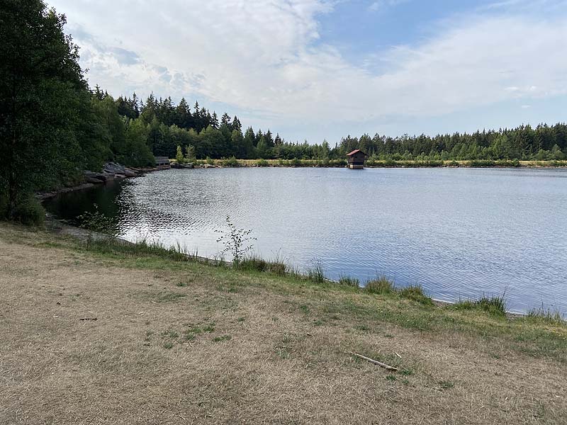 Der Badesee Fichtelsee in Fichtelberg