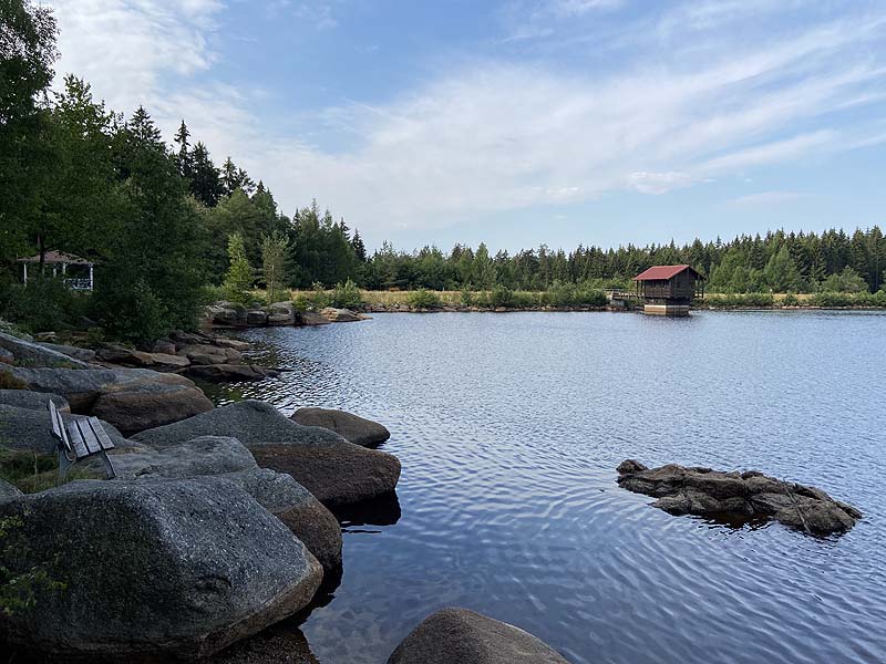 Der Badesee Fichtelsee in Fichtelberg