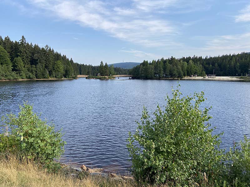 Der Badesee Fichtelsee in Fichtelberg