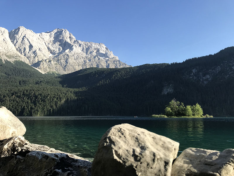 Der FKK Platz am Eibsee in Garmisch Partenkirchen