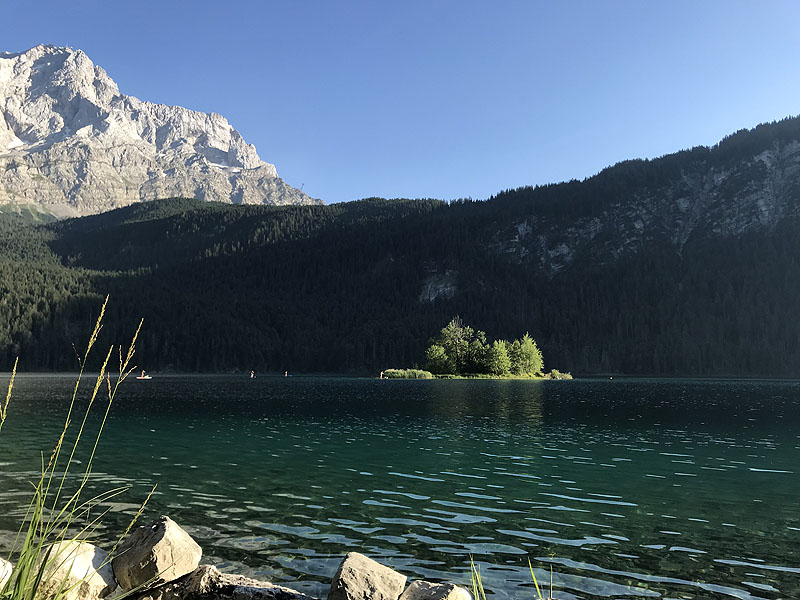 Der FKK Platz am Eibsee in Garmisch Partenkirchen