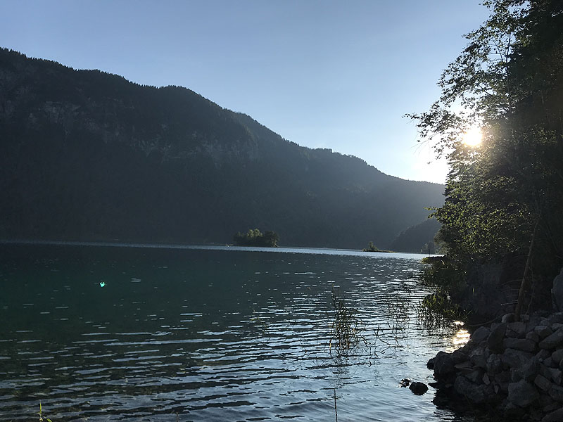 Der FKK Platz am Eibsee in Garmisch Partenkirchen