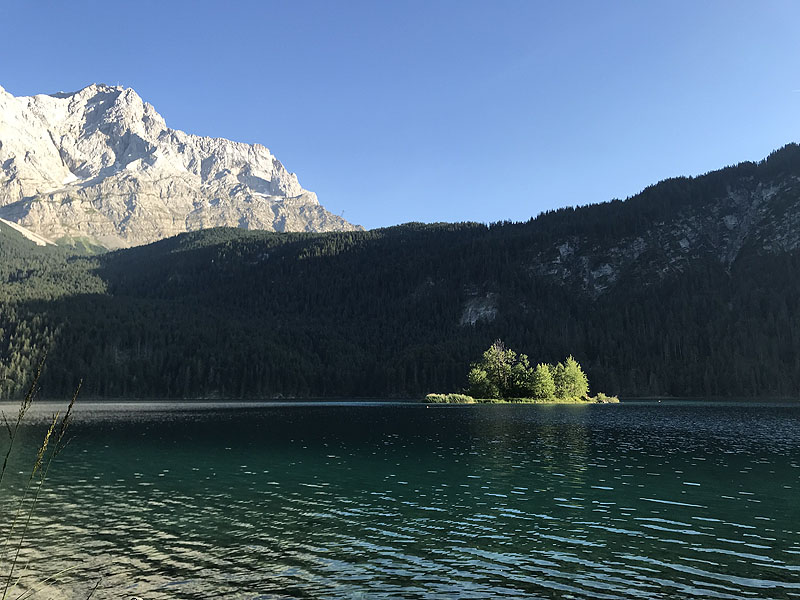 Der FKK Platz am Eibsee in Garmisch Partenkirchen