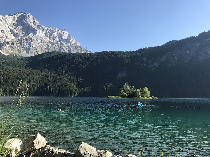 Der FKK Platz am Eibsee in Garmisch Partenkirchen