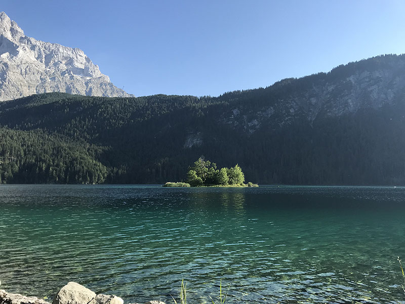 Der FKK Platz am Eibsee in Garmisch Partenkirchen