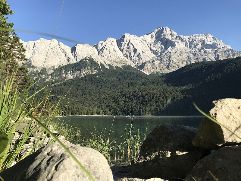 Der FKK Platz am Eibsee in Garmisch Partenkirchen