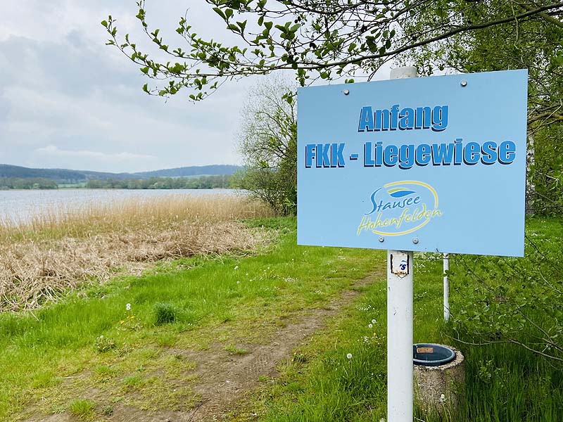 Der FKK Bereich am Stausee Hohenfelden in Thüringen