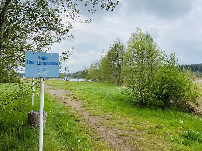 Der FKK Bereich am Stausee Hohenfelden in Thüringen