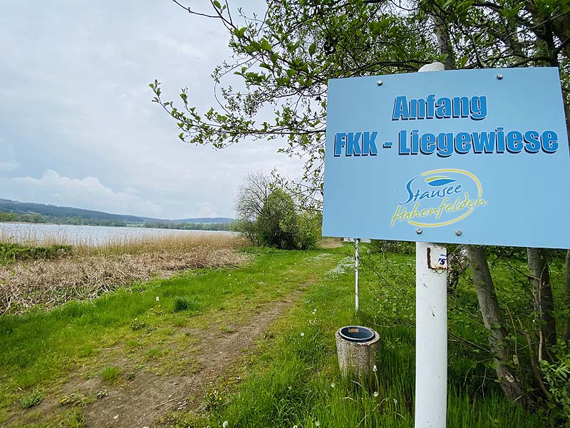 Der FKK Bereich am Stausee Hohenfelden in Thüringen