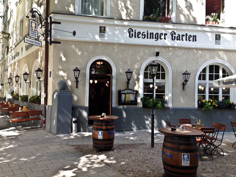 Die Gaststätte Giesinger Garten in München