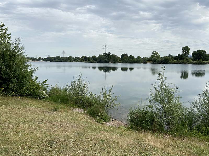Der Badesee Strandbad Gifiz in Offenburg in Baden-Württemberg