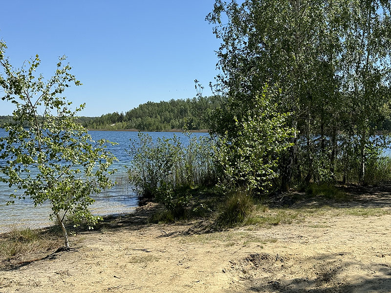 Der Badesee Haselbacher See in Wintersdorf