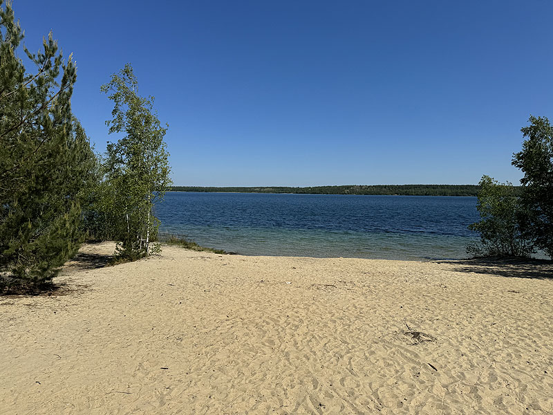 Der Badesee Haselbacher See in Wintersdorf
