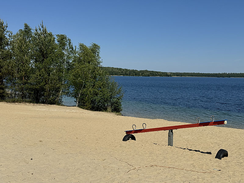 Der Badesee Haselbacher See in Wintersdorf