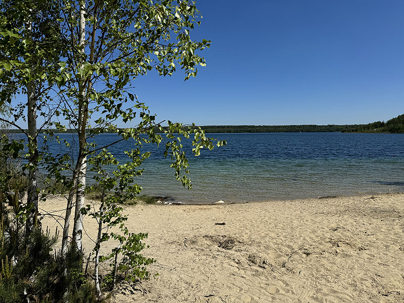 Der Badesee Haselbacher See in Wintersdorf