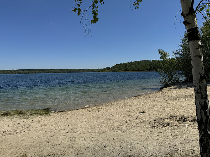 Der Badesee Haselbacher See in Wintersdorf
