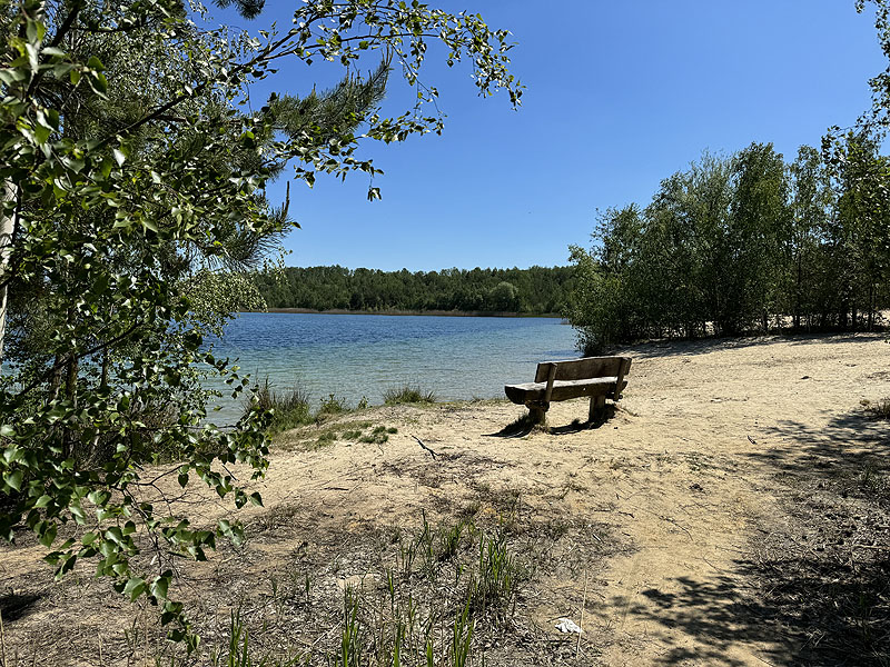 Der Badesee Haselbacher See in Wintersdorf