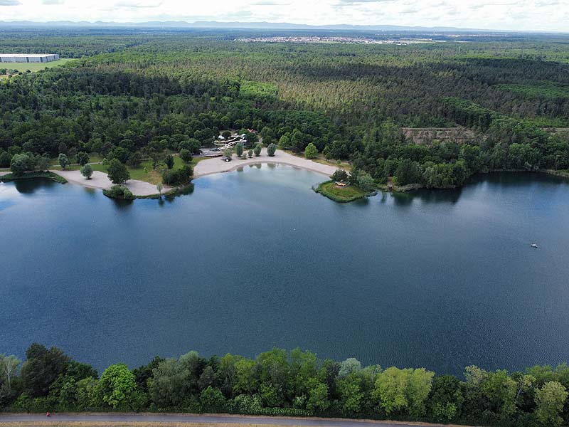 Luftaufnahme, Luftbild vom Heidesee in Forst