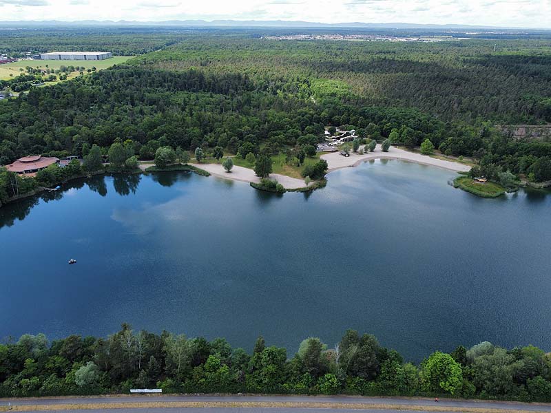 Luftaufnahme, Luftbild vom Heidesee in Forst