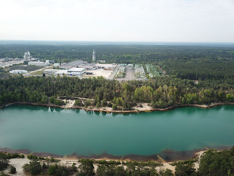 Luftaufnahme, Luftbild vom Hennersdorfer See in Finsterwalde