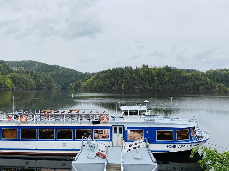 Der Badesee Hohenwartestausee in Hohenwarte