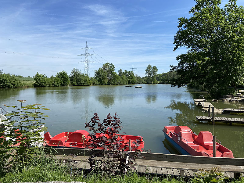 Der Badesee Hollenbacher See in Mulfingen