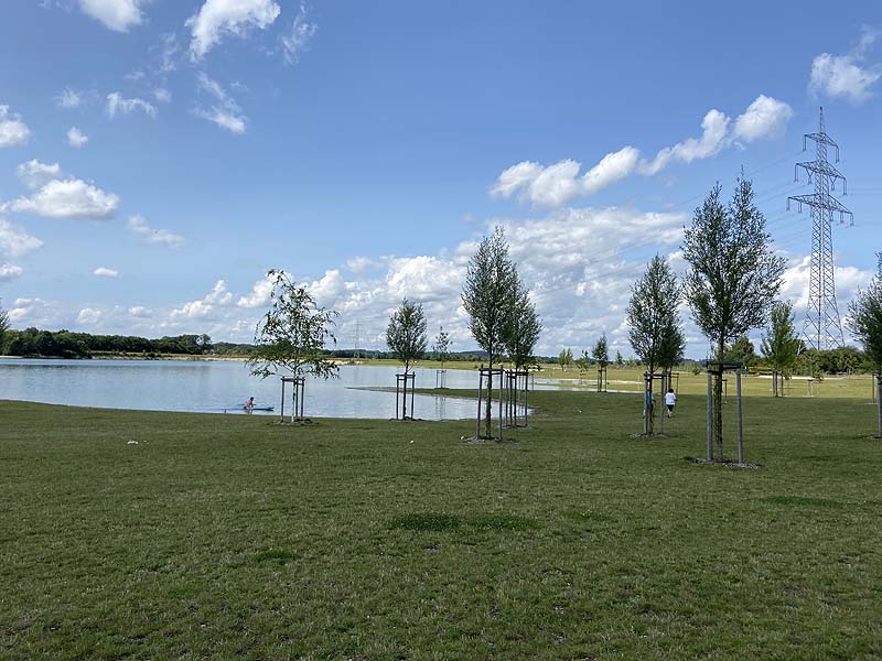 Der Hollerner See in Eching im Jahr 2021