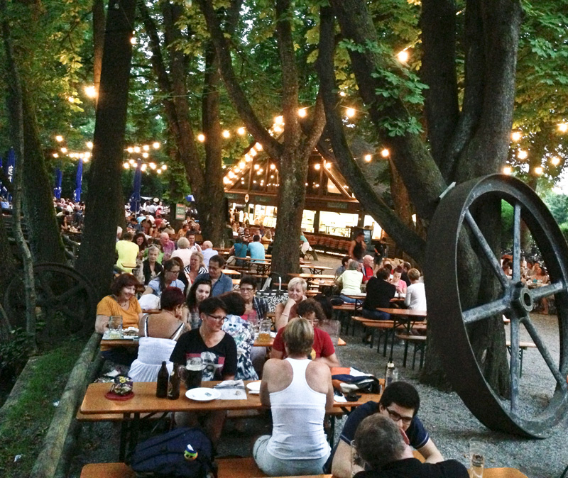 Der Biergarten Insel-Mühle in München