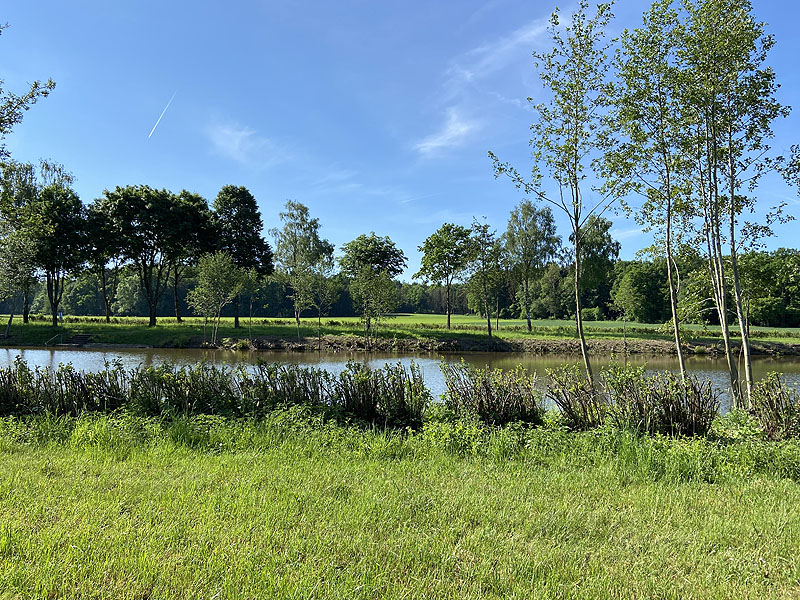 Der Badesee Karrodsee in Creglingen in Baden-Württemberg