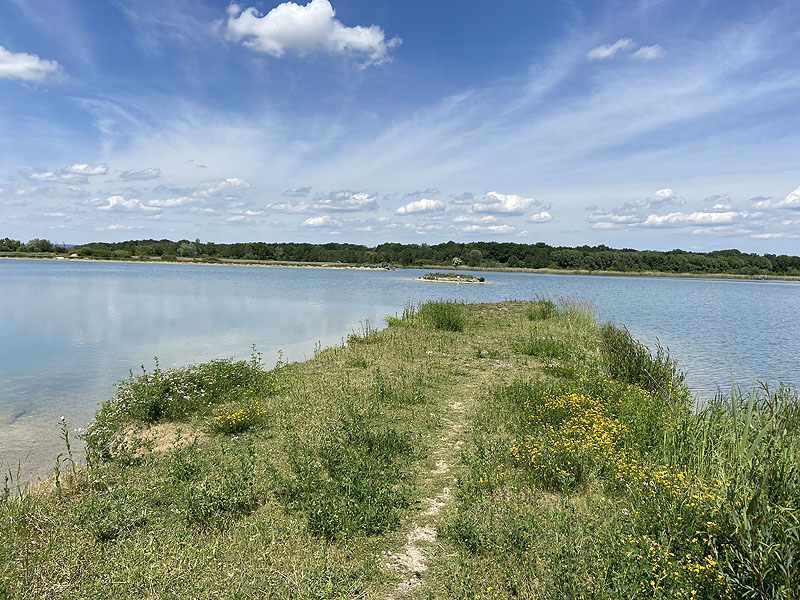 Der Badesee Kochheimer See in Neuburg an der Donau