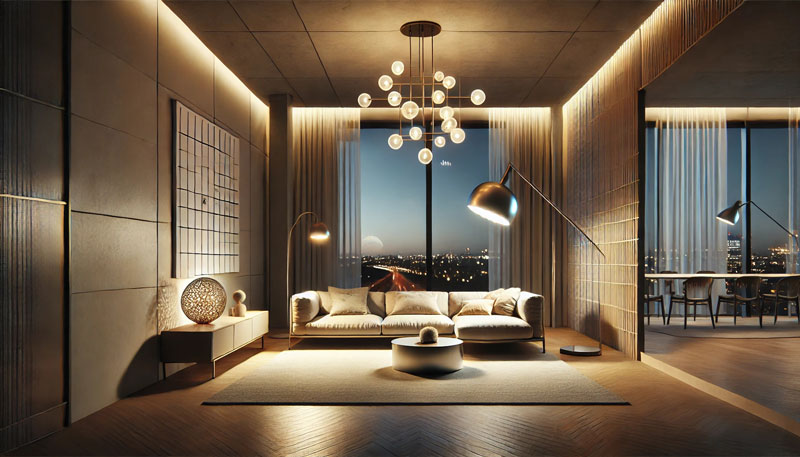 Wohnzimmer Lichtkonzept