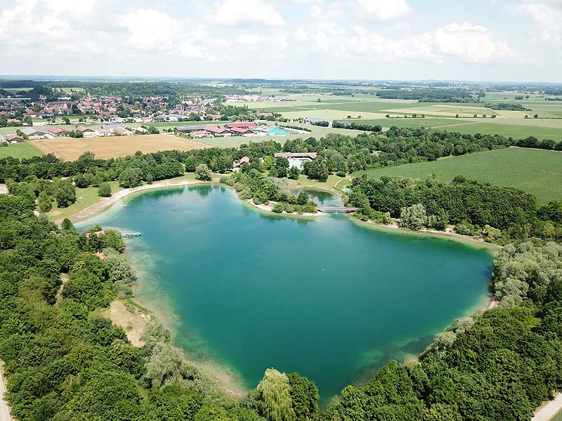 Luftaufnahme, Luftbild vom Mammendorfer See in Mammendorf