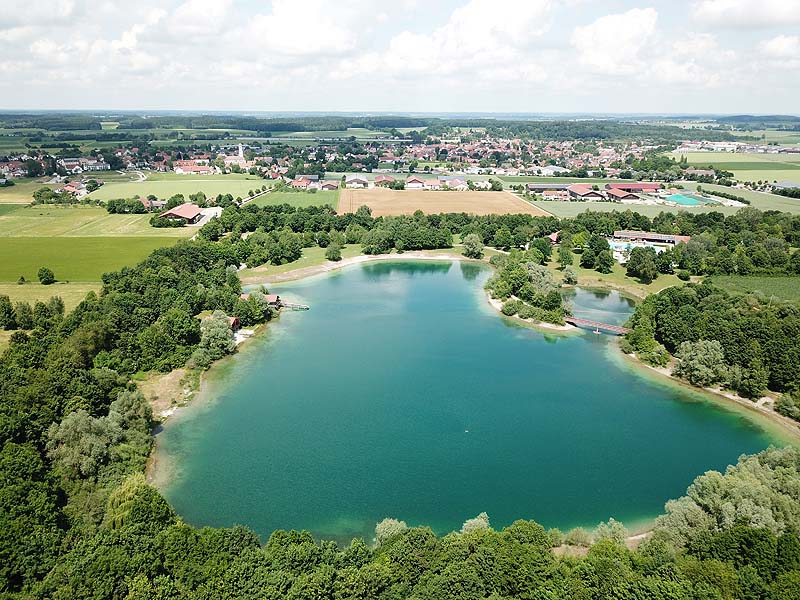 Luftaufnahme, Luftbild vom Mammendorfer See in Mammendorf