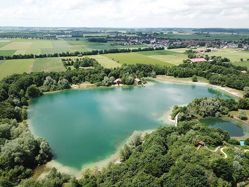 Luftaufnahme, Luftbild vom Mammendorfer See in Mammendorf