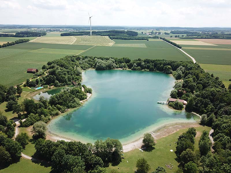 Luftaufnahme, Luftbild vom Mammendorfer See in Mammendorf